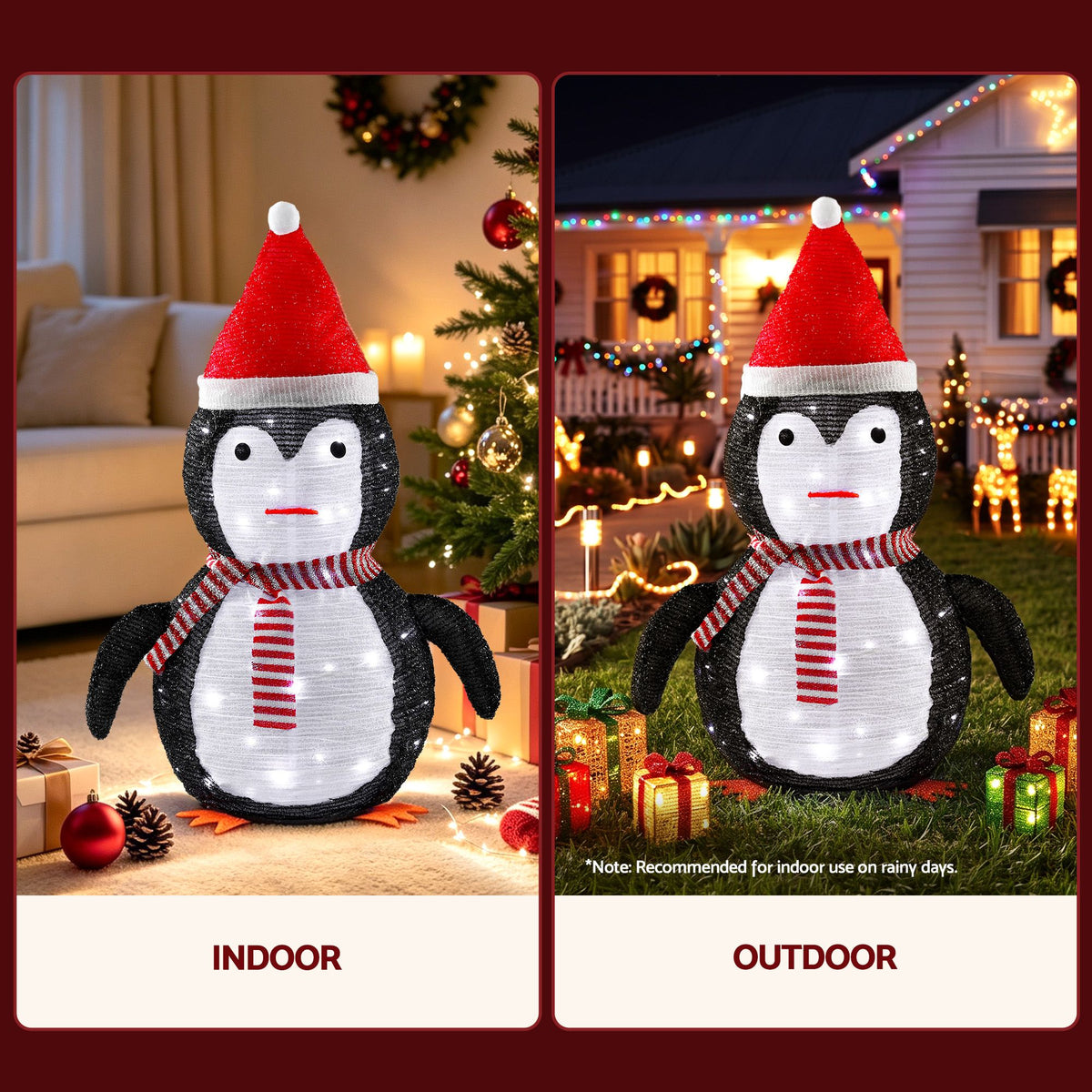 Christmas Penguin Light LED Christmas Decoration Pop Up Christmas Display 70cm