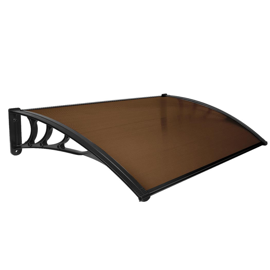 Mountview Window Door Awning Outdoor 1M x 1.5M Brown 1x1.5M