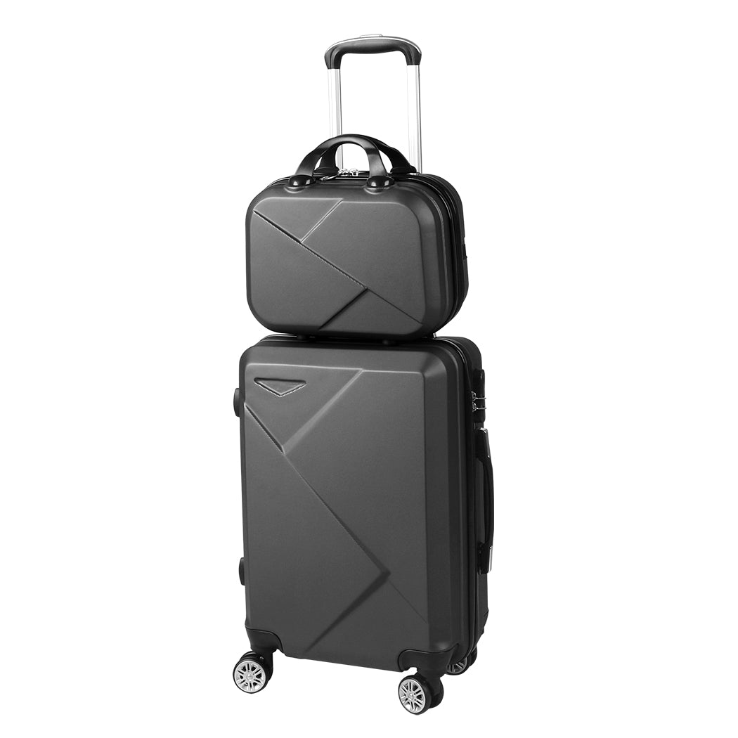 Set of 2 20"Travel Luggage Set - Dark Grey