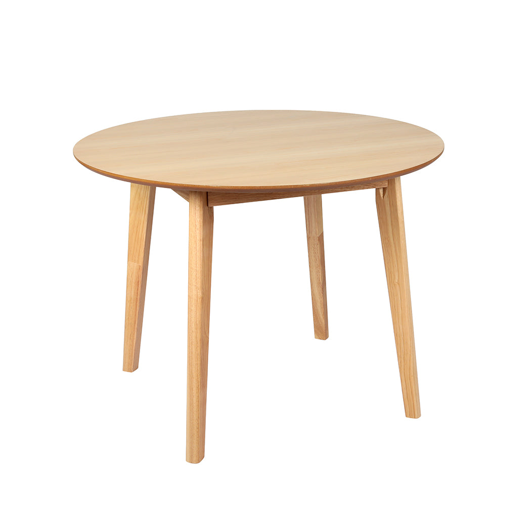 Dining Table Round Rubberwood Base 100cm - Natural