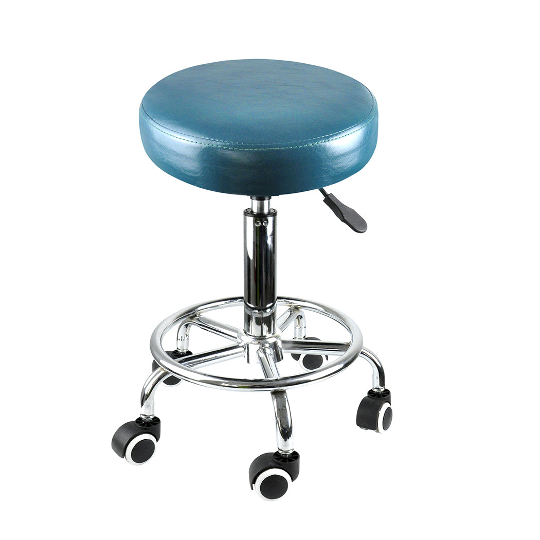 Bar Stools Salon Stool Swivel Barber Dining Chair Pu Hydraulic Lift Teal