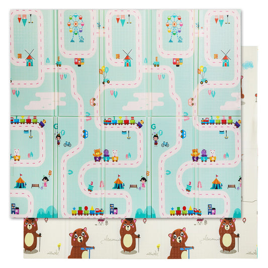 Kids Play Mat Baby Crawling Pad Jungle Floor Foldable XPE Foam Non-slip Carpet