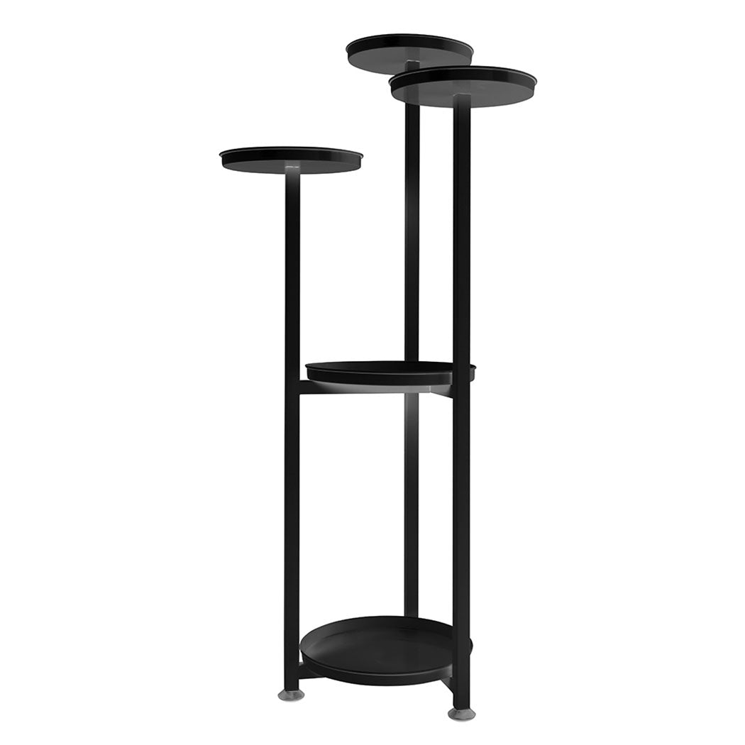 Plant Stand Outdoor Indoor Flower Pots Rack Garden Shelf Black 120CM