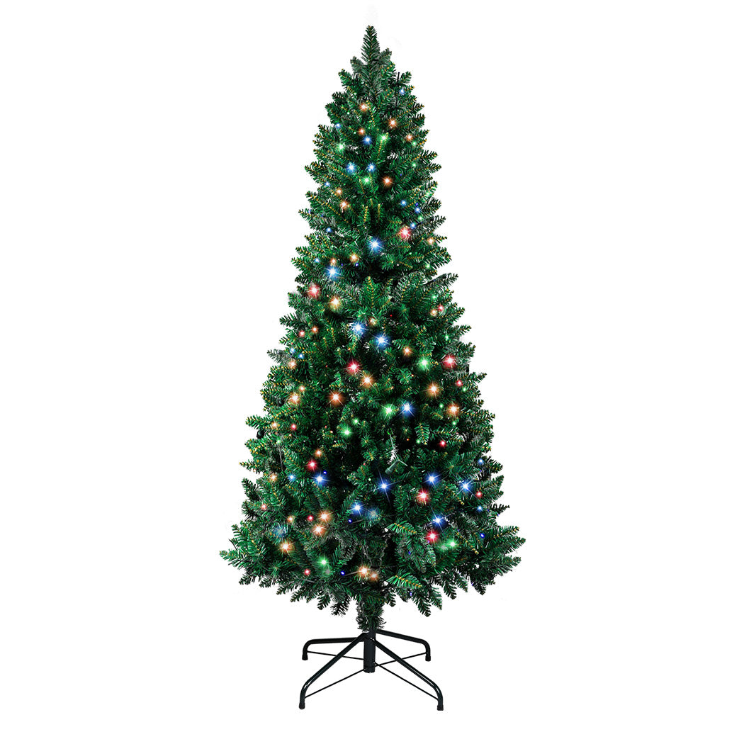 7ft 2.1m 400 LED Pre lit Slim Pencil Christmas Tree