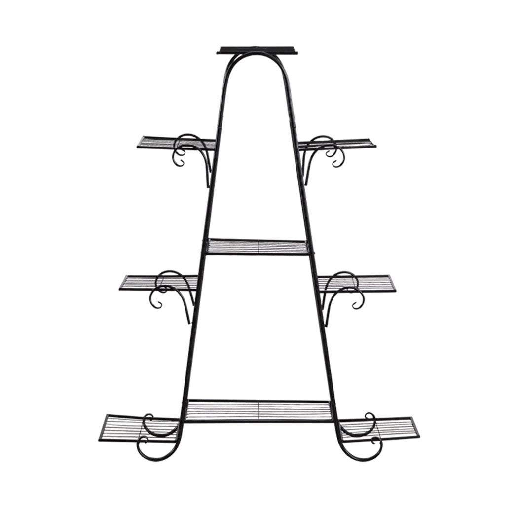 Outdoor Indoor Metal Plant Stand Flower Pots Rack Garden Corner Shelf