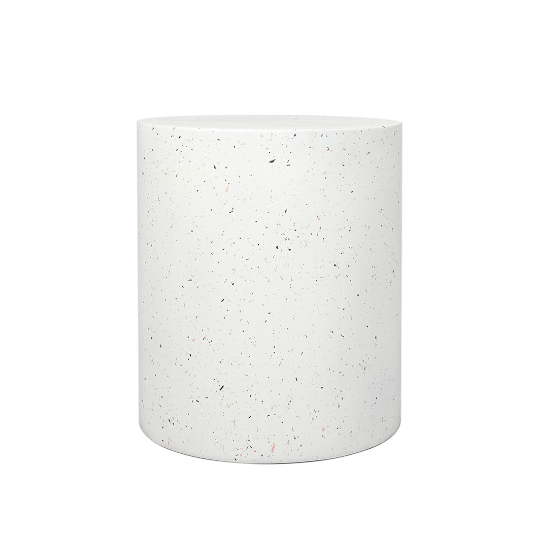 Ilithyia Side Table Terrazzo Round End - White