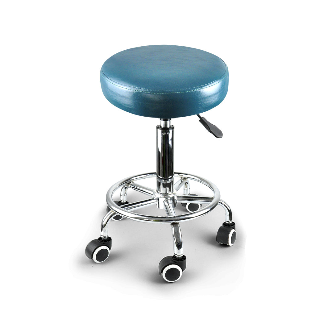 Set of 2 Swivel Salon Barstool Hairdressing Stool Barber Chair Equipment Beauty Teal