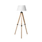Tripod Wooden Floor Lamp Shaded Reading Light Adjustable Stand Home Decor