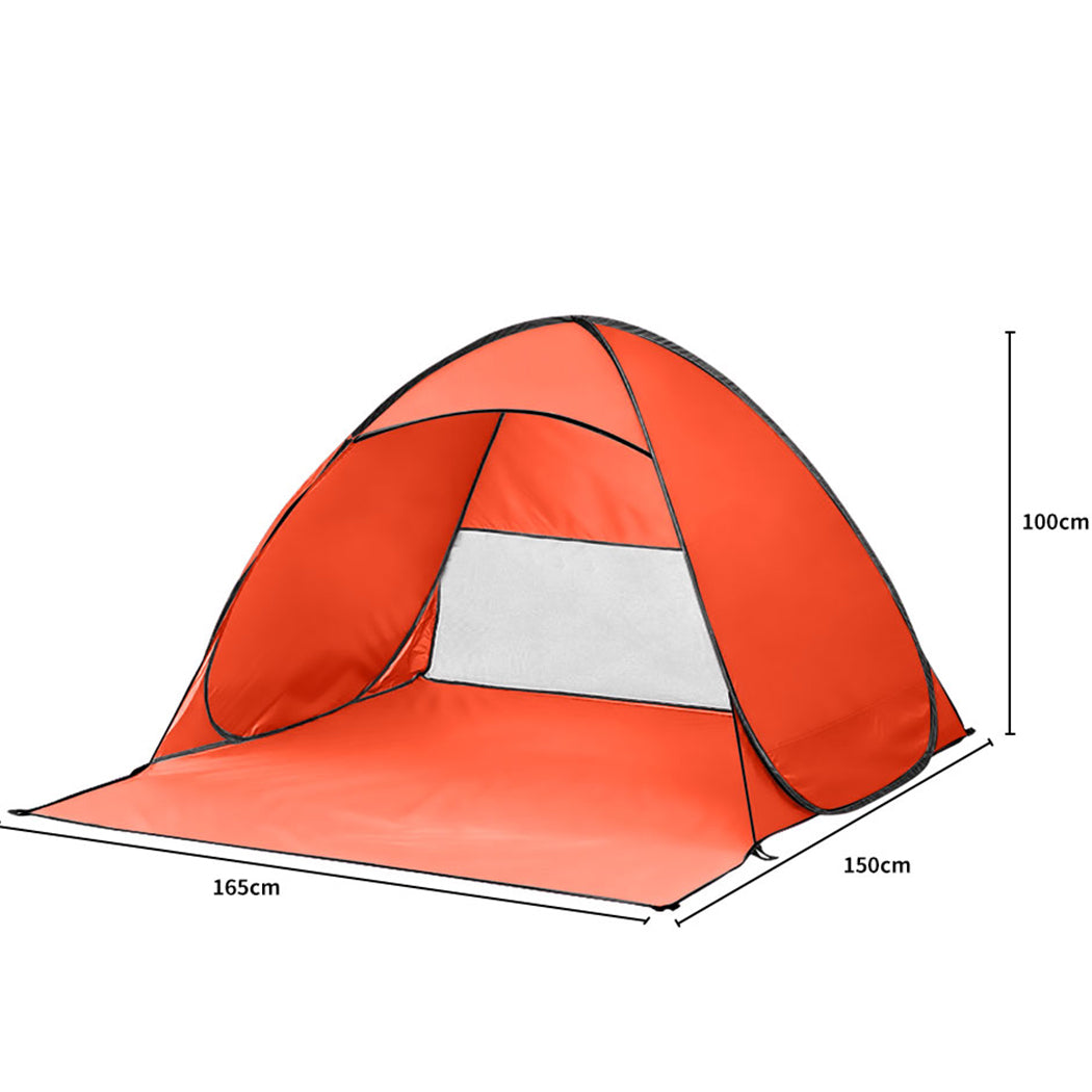 Mountview Pop Up Beach Tent Camping Portable Orange