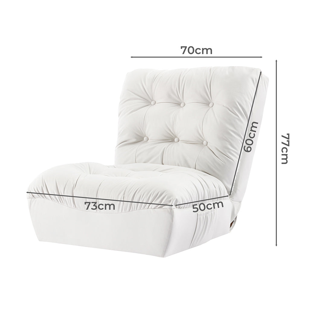 Maritza Accent Chair Lounge Sofa Bed - White
