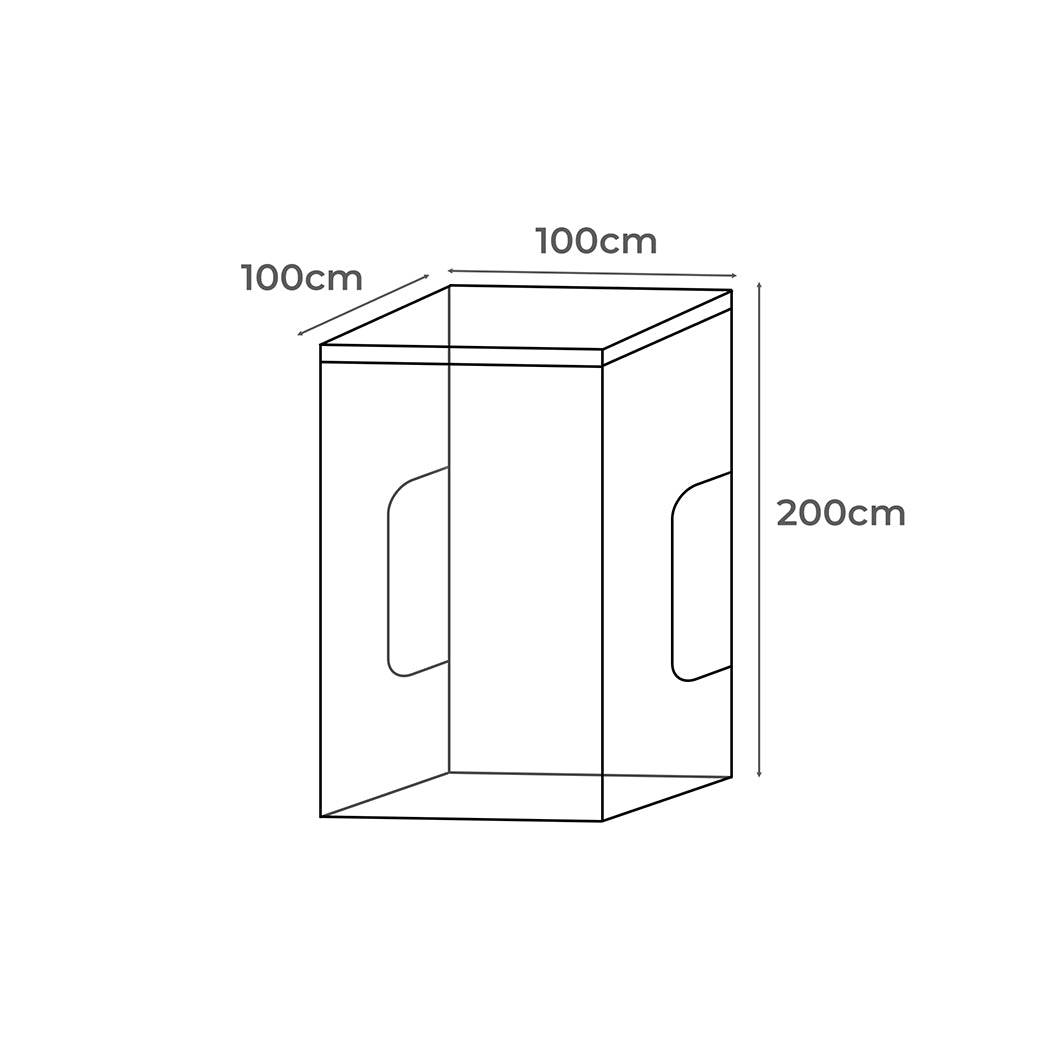 Garden Hydroponics Grow Room Tent Reflective Aluminum Oxford Cloth 100x100cm