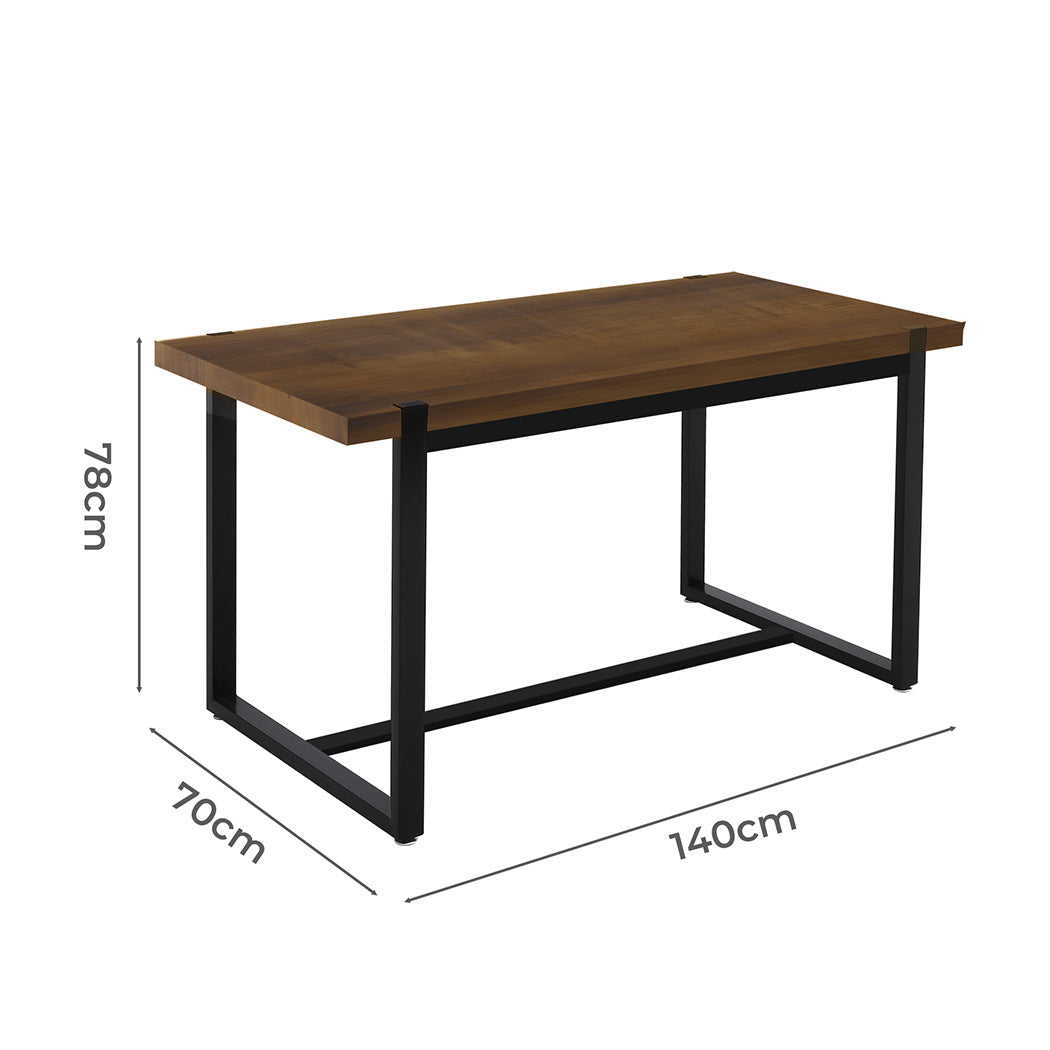 Dining Table Industrial Wooden Metal Kitchen Tables Cafe Restaurant 140Cm
