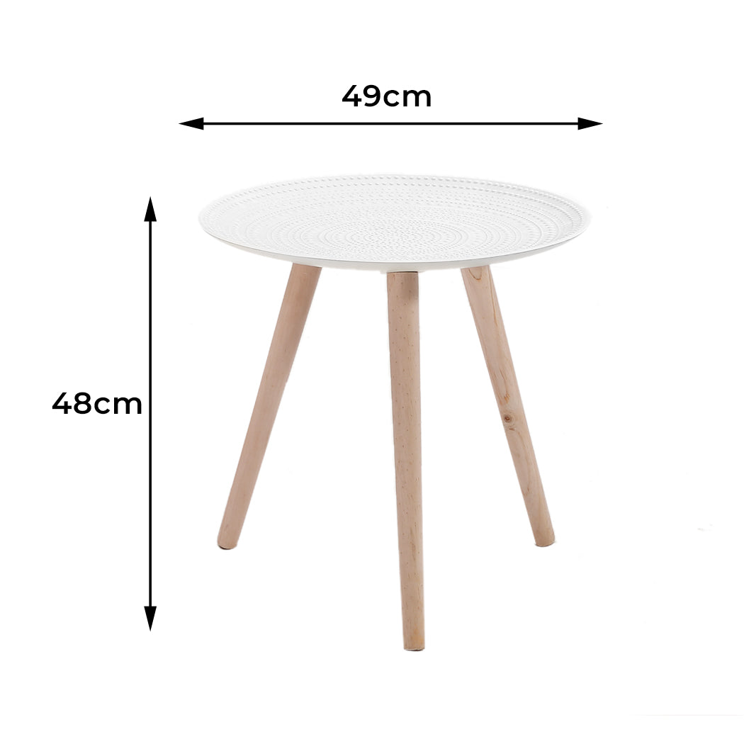 Icarus Side End Table Antique Storage Modern Furniture - White