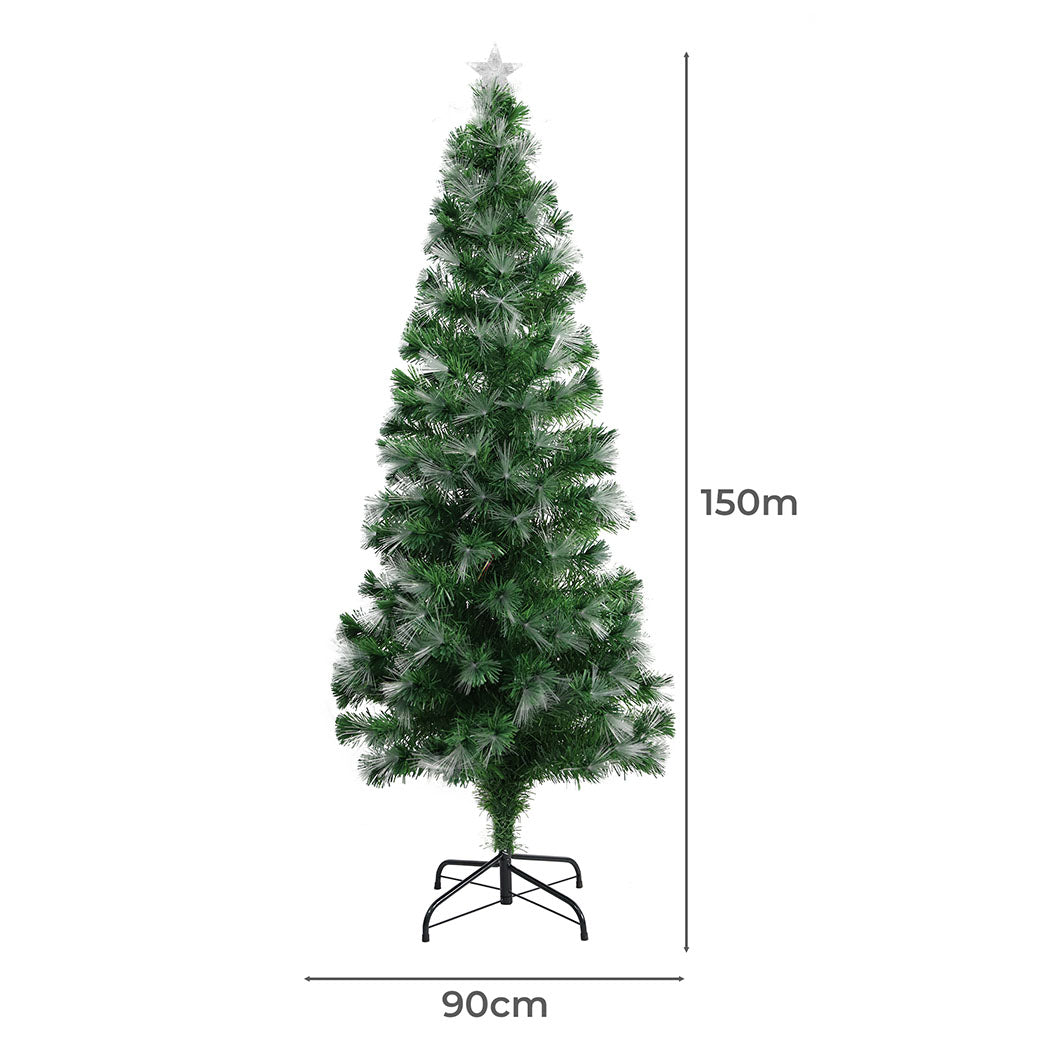 5ft 1.5m 170 Branches Fiber Optic Christmas Tree