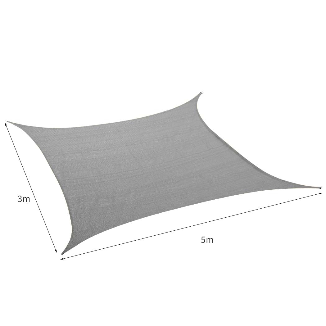 Mountview Sun Shade Sail Cloth Canopy Charcoal 180