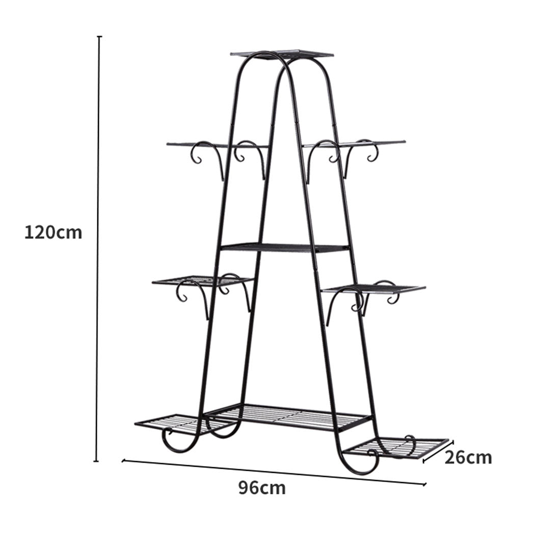 Outdoor Indoor Metal Plant Stand Flower Pots Rack Garden Corner Shelf