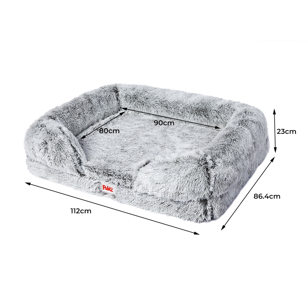 LARGE Dog Beds Pet Orthopedic Sofa - Grey