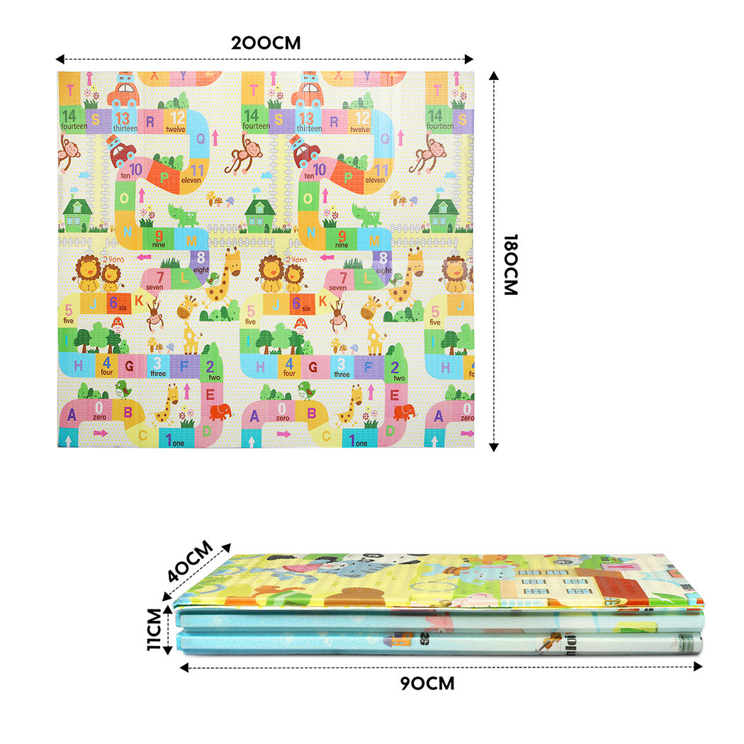 BoPeep Kids Play Mat Baby Crawling Pad Floor Foldable XPE Foam Non-slip Bear