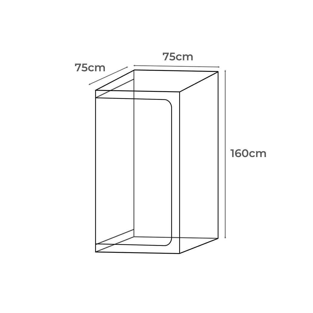 Garden Hydroponics Grow Room Tent Reflective Aluminum Oxford Cloth 75x75x160cm