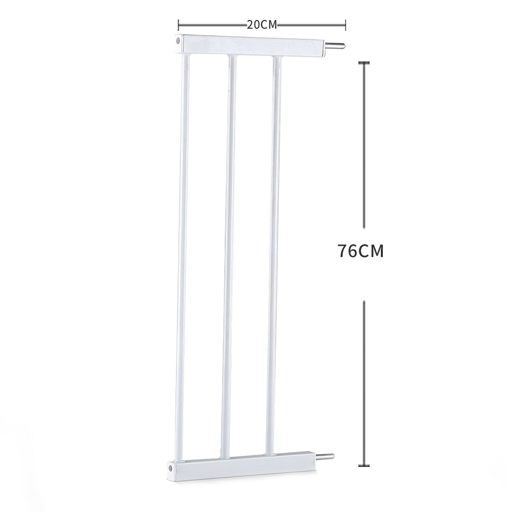 Baby Kids Safety Security Gate Stair Barrier Doors Extension Panels 20cm White