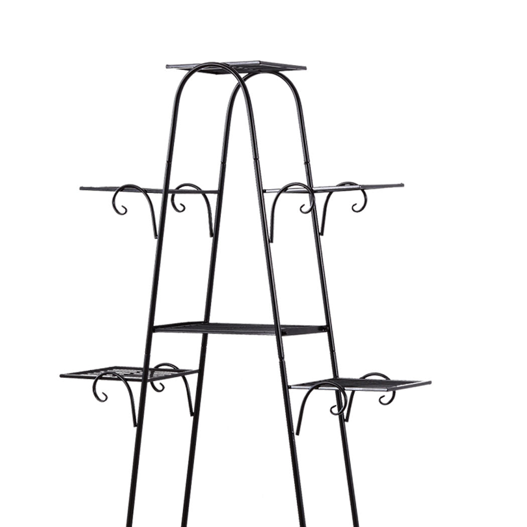 Outdoor Indoor Metal Plant Stand Flower Pots Rack Garden Corner Shelf