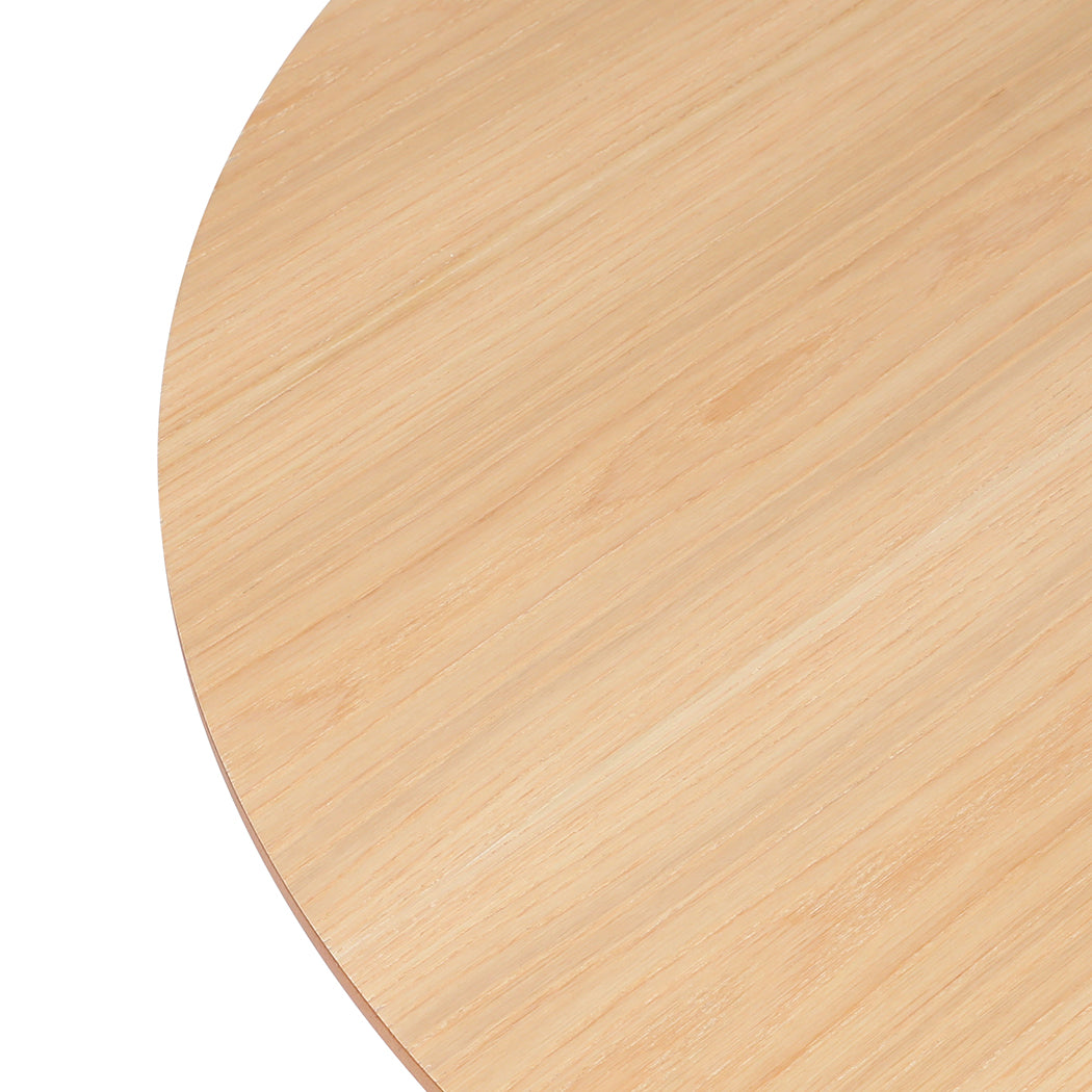Dining Table Round Rubberwood Base 100cm - Natural