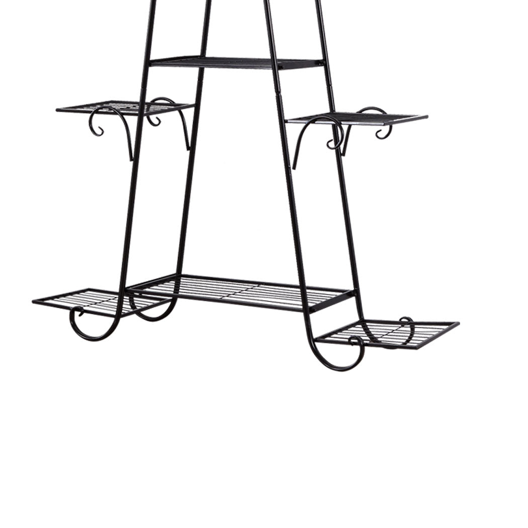 Outdoor Indoor Metal Plant Stand Flower Pots Rack Garden Corner Shelf