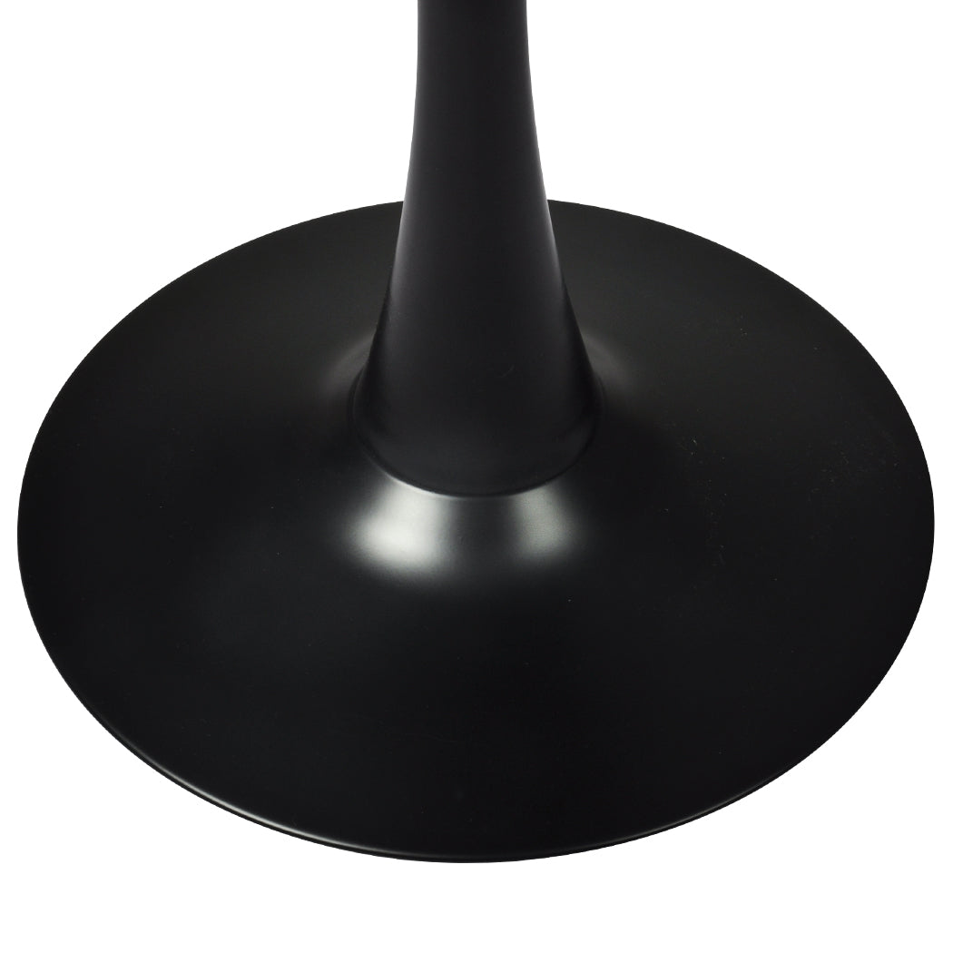 Set of 2 Round Bar Table Pub Tables - Black