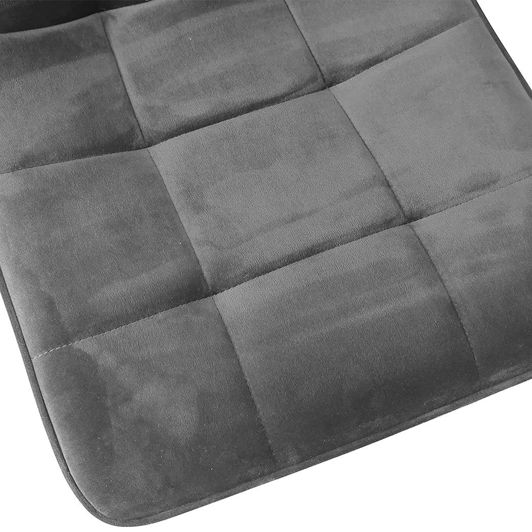 Avery Set of 4 Dining Chairs Kitchen Table Lounge Room Retro Padded Seat Velvet - Grey
