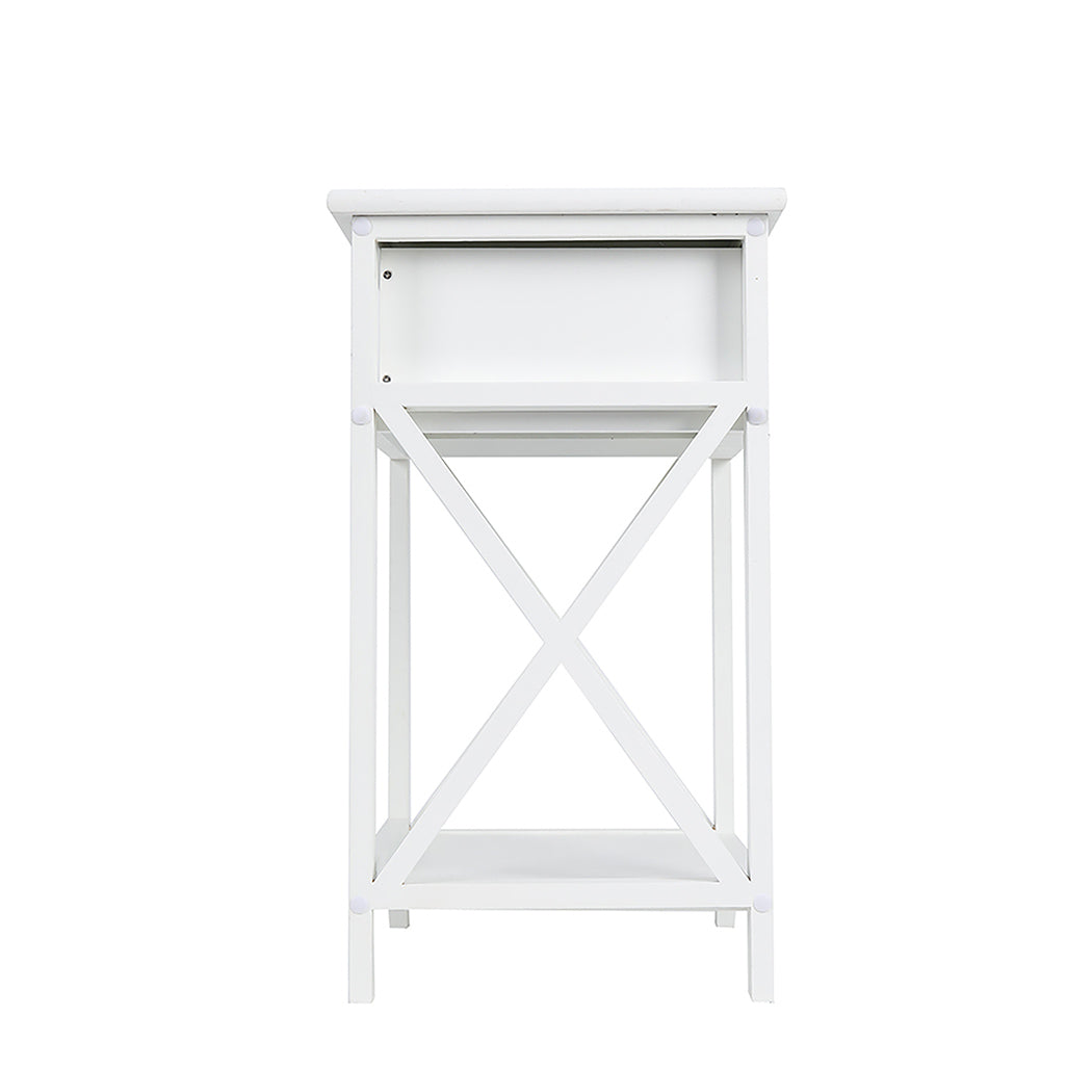 Caraquet Wooden Bedside Tables - White