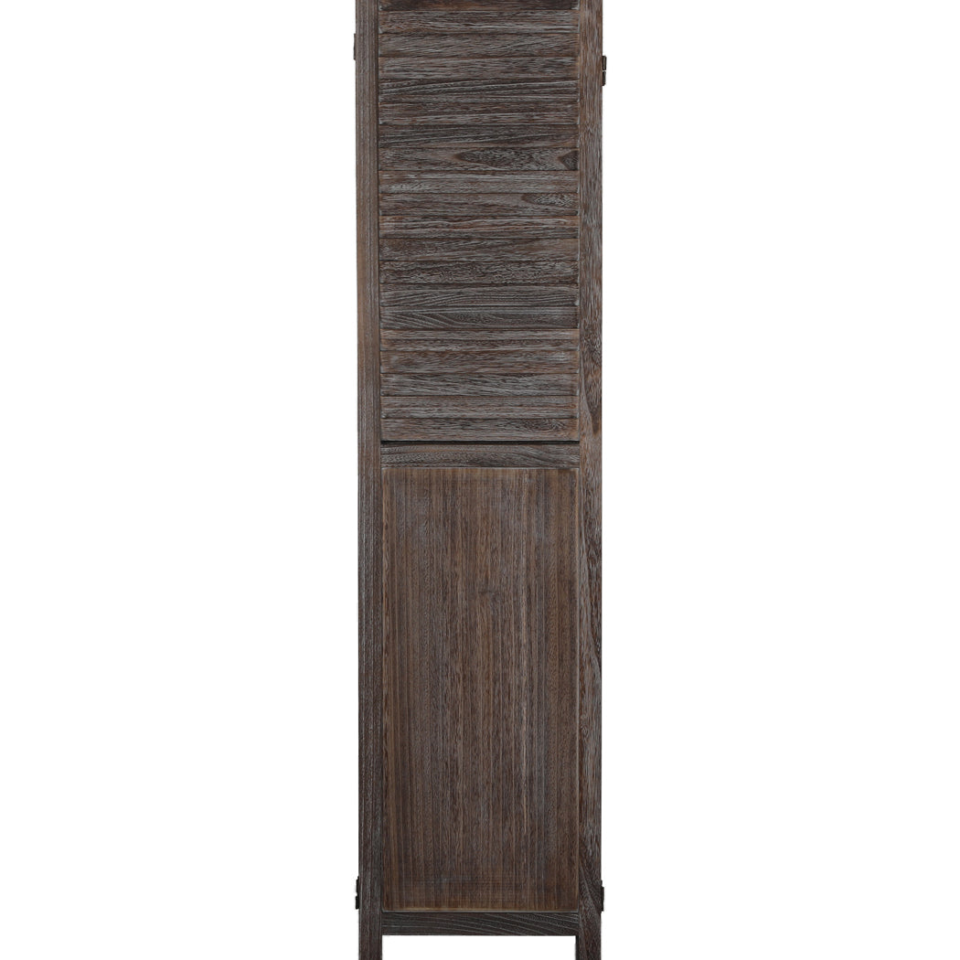 6 Panel Partition Room Divider - Brown