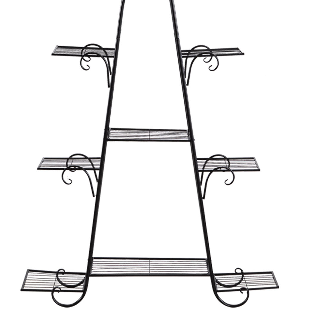 Outdoor Indoor Metal Plant Stand Flower Pots Rack Garden Corner Shelf