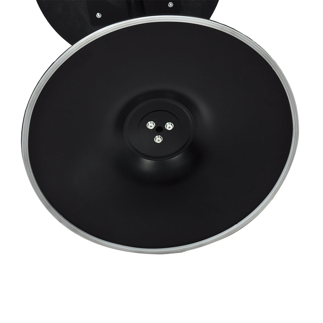 Set of 2 Round Bar Table Pub Tables - Black