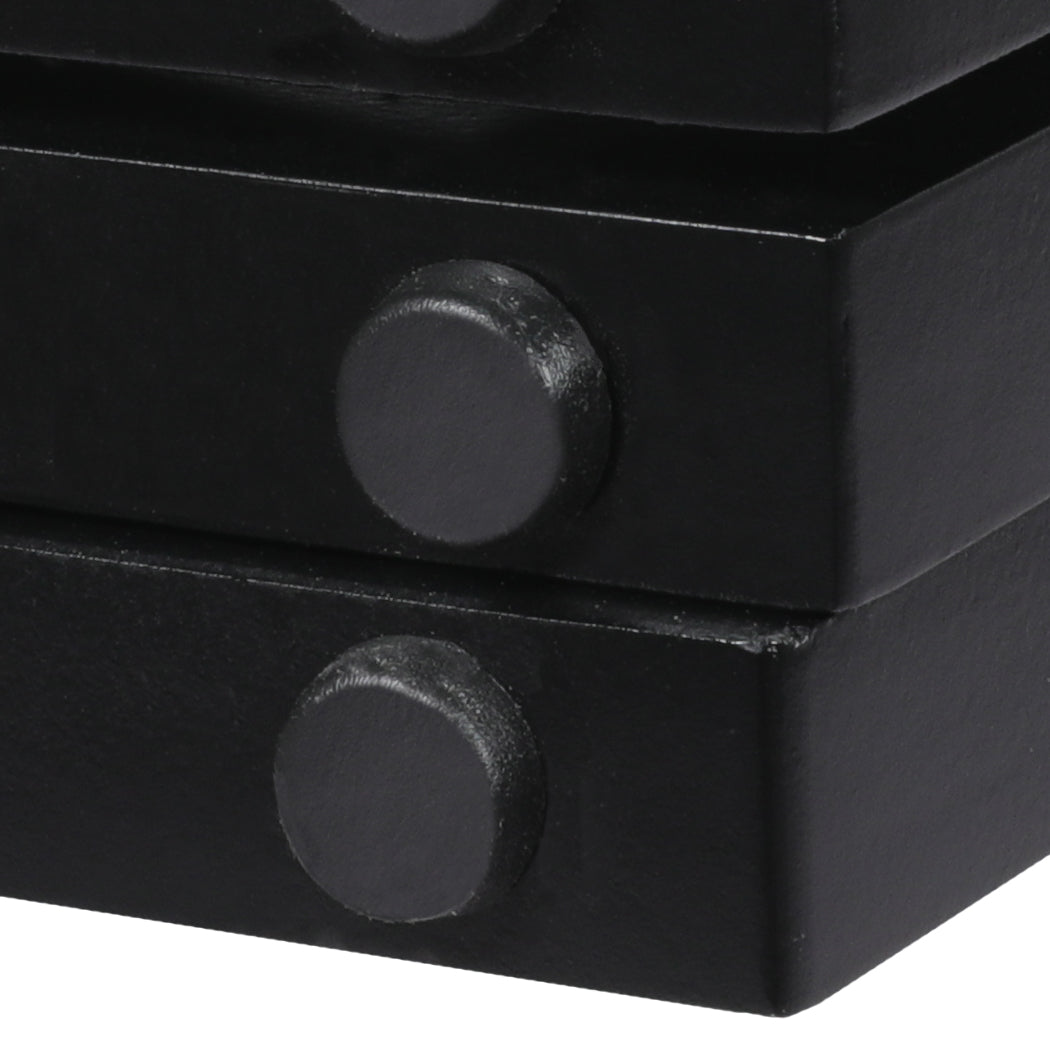 4 Panels Wooden Pet Gate Dog Fence Safety Stair Barrier Security Door Black