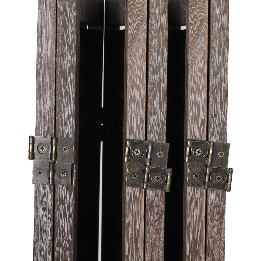 6 Panel Partition Room Divider - Brown