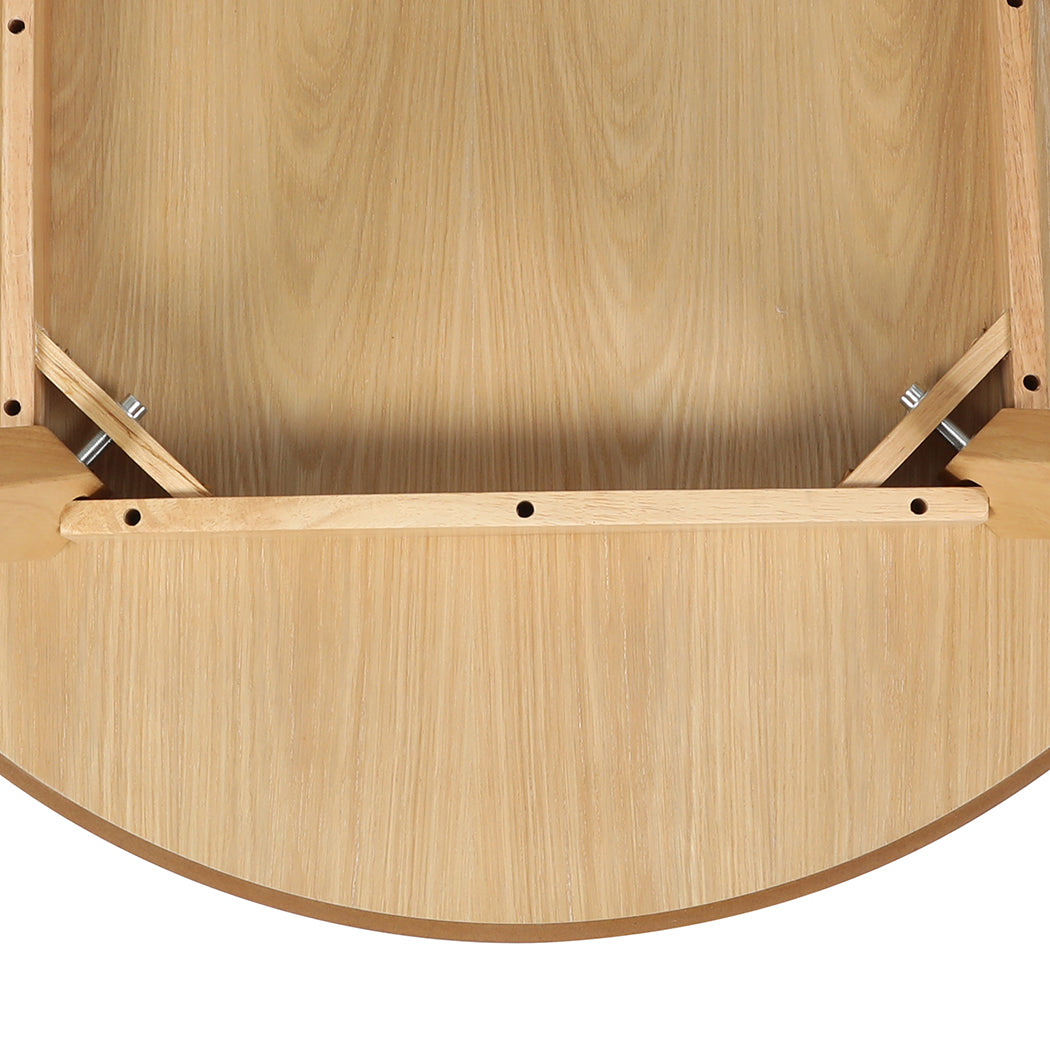 Dining Table Round Rubberwood Base 100cm - Natural