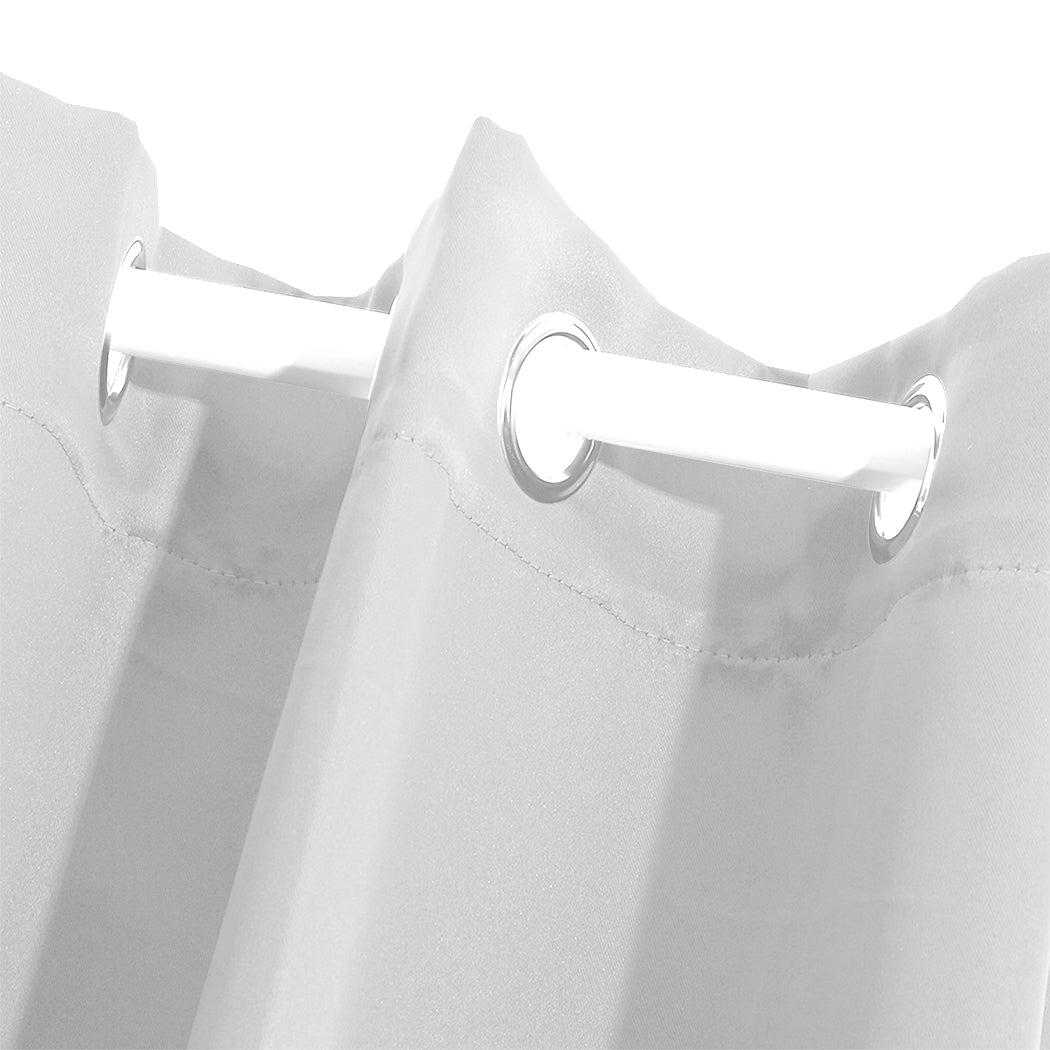 Set of 2 240x230cm Blockout Curtains Panels 3 Layers - Grey