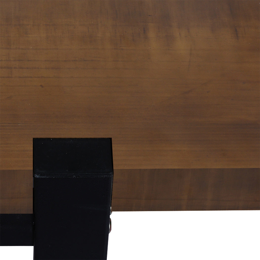 Dining Table Industrial Wooden Metal Kitchen Tables Cafe Restaurant 140Cm