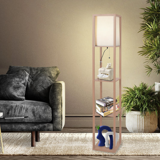 LED Floor Lamp with Storage Shelf 3 Tier Standing Reading Corner Light