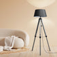 Tripod Wooden Floor Lamp Shaded Reading Light Adjustable Home Lighting