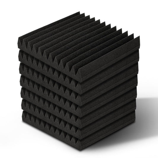 60pcs Acoustic Foam Panels Tiles Studio Sound Absorption Wedge 30x30CM