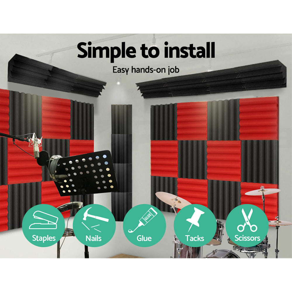 40pcs Studio Acoustic Foam Corner Bass Trap Sound Absorption Treatment