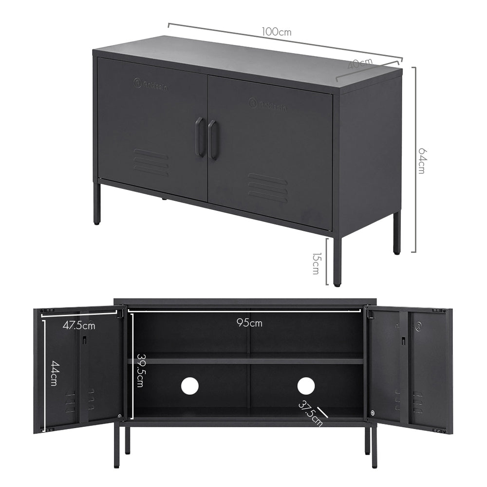 Magnus Metal Buffet Sideboard Cabinet - Black