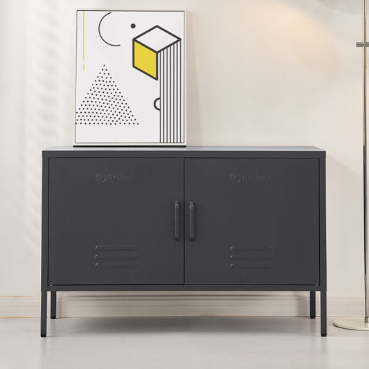 Magnus Metal Buffet Sideboard Cabinet - Charcoal