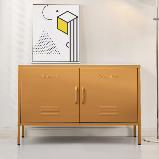 Magnus Metal Buffet Sideboard Cabinet - Yellow