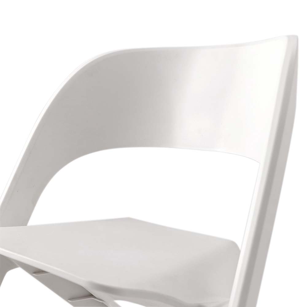 Kendall Set of 4 Dining Chairs Office Cafe Lounge Seat Stackable Plastic Leisure - White