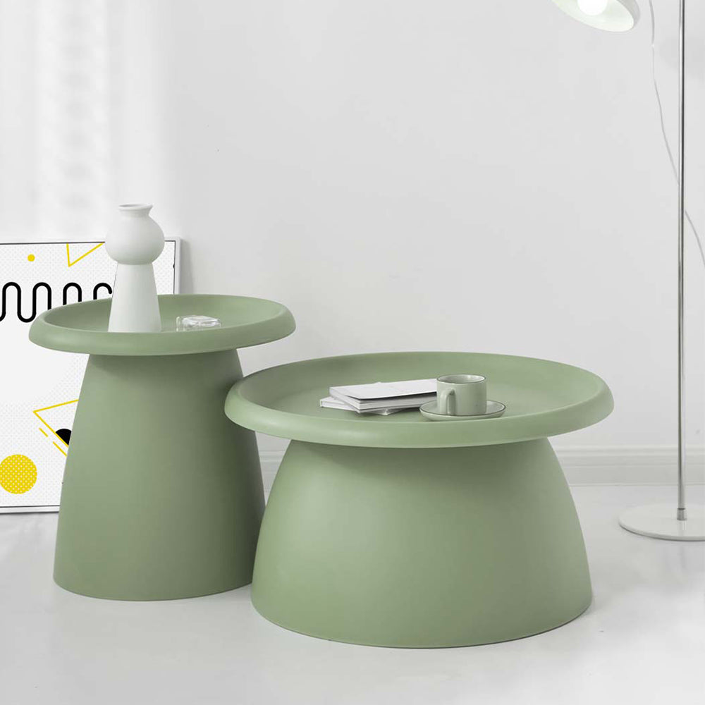 Iliana Coffee Table Round 71cm Plastic - Green