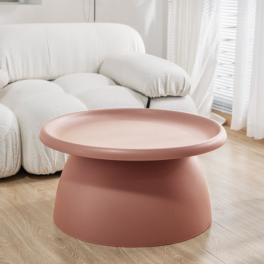 Pink round shop side table