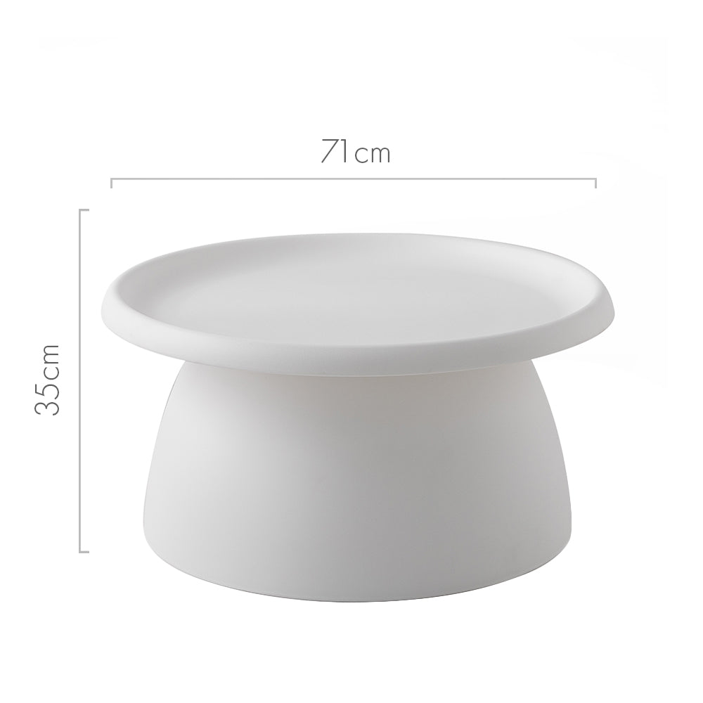 Iliana Coffee Table Round 71cm Plastic - White