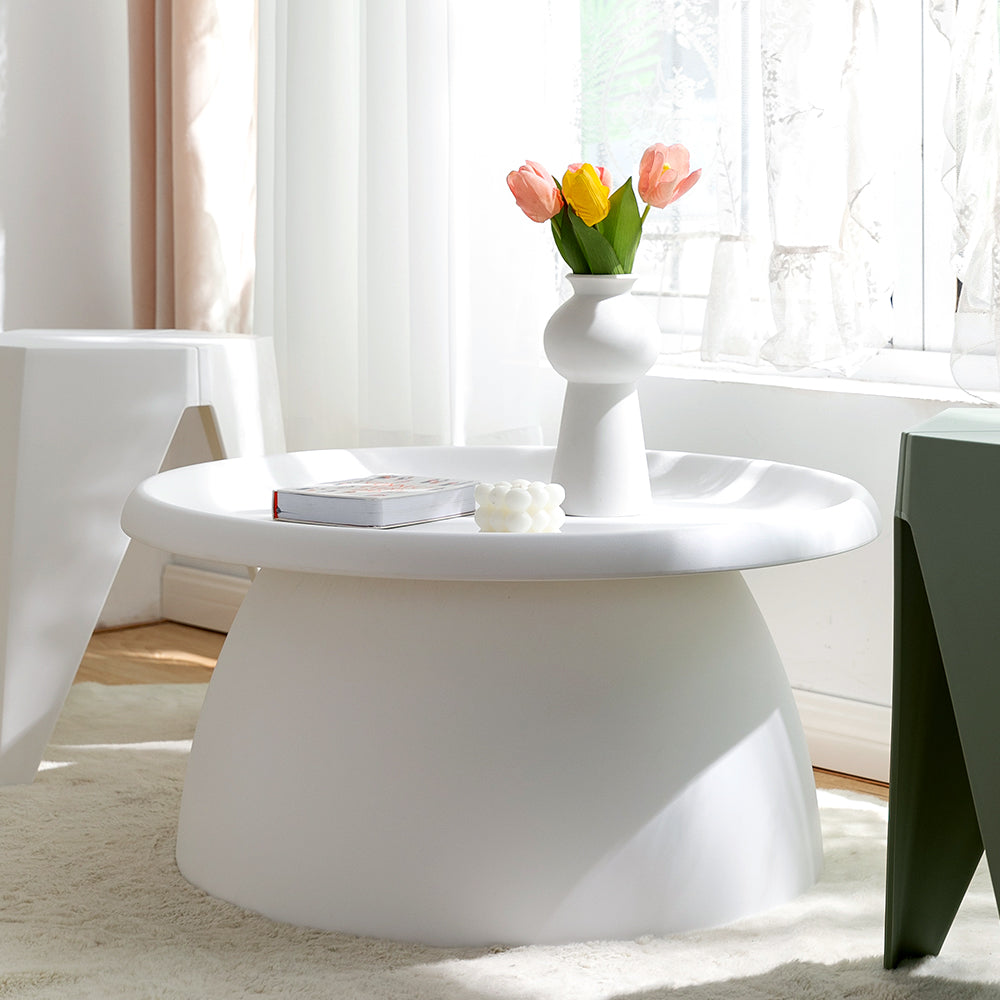 Iliana Coffee Table Round 71cm Plastic - White